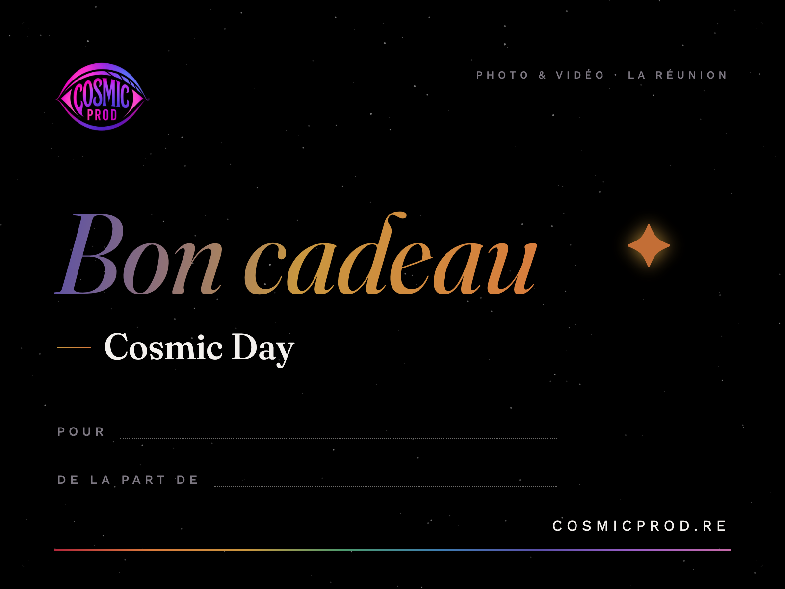 Bon cadeau Cosmic Day – Cosmic Prod
